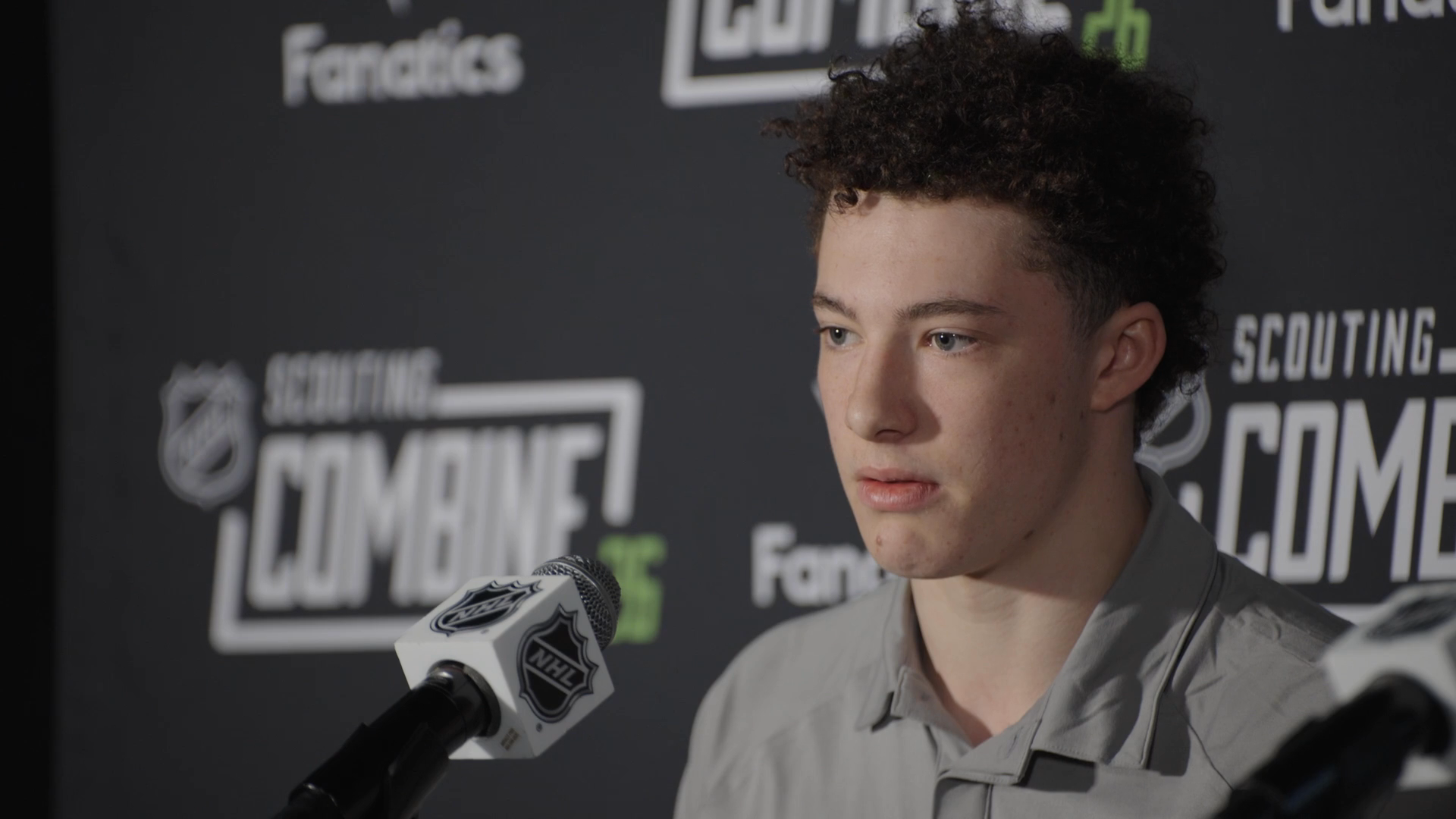 Caleb Malhotra & Chase Reid Address Reporters at the 2026 NHL Scouting Combine · Jun. 5, 2026