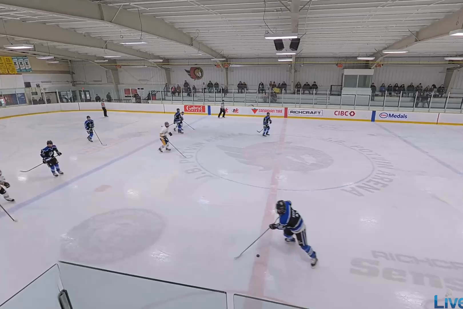 Big hit in neutral zone agianst Grand River