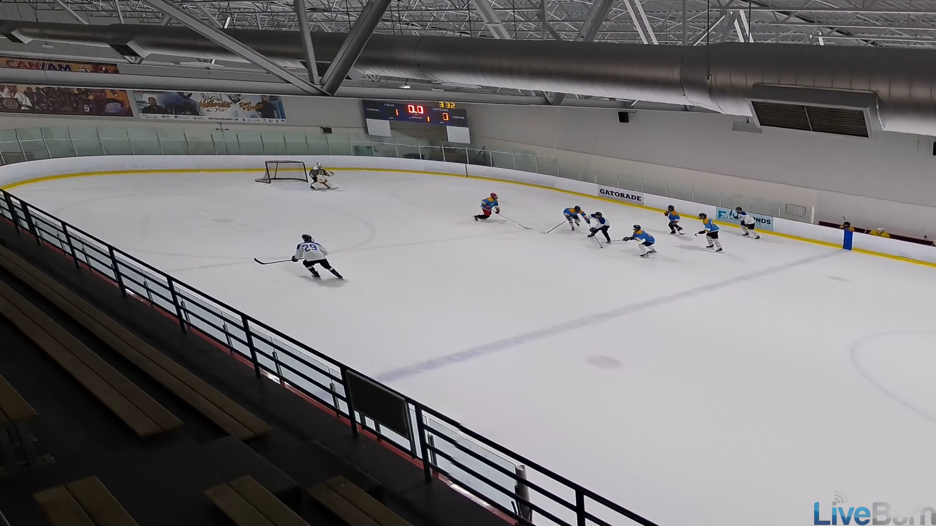 Atreyu Mangubat: Velocity Hockey Academy Tryouts #22 Blue - Transition game (Def>Off), Scoring chance