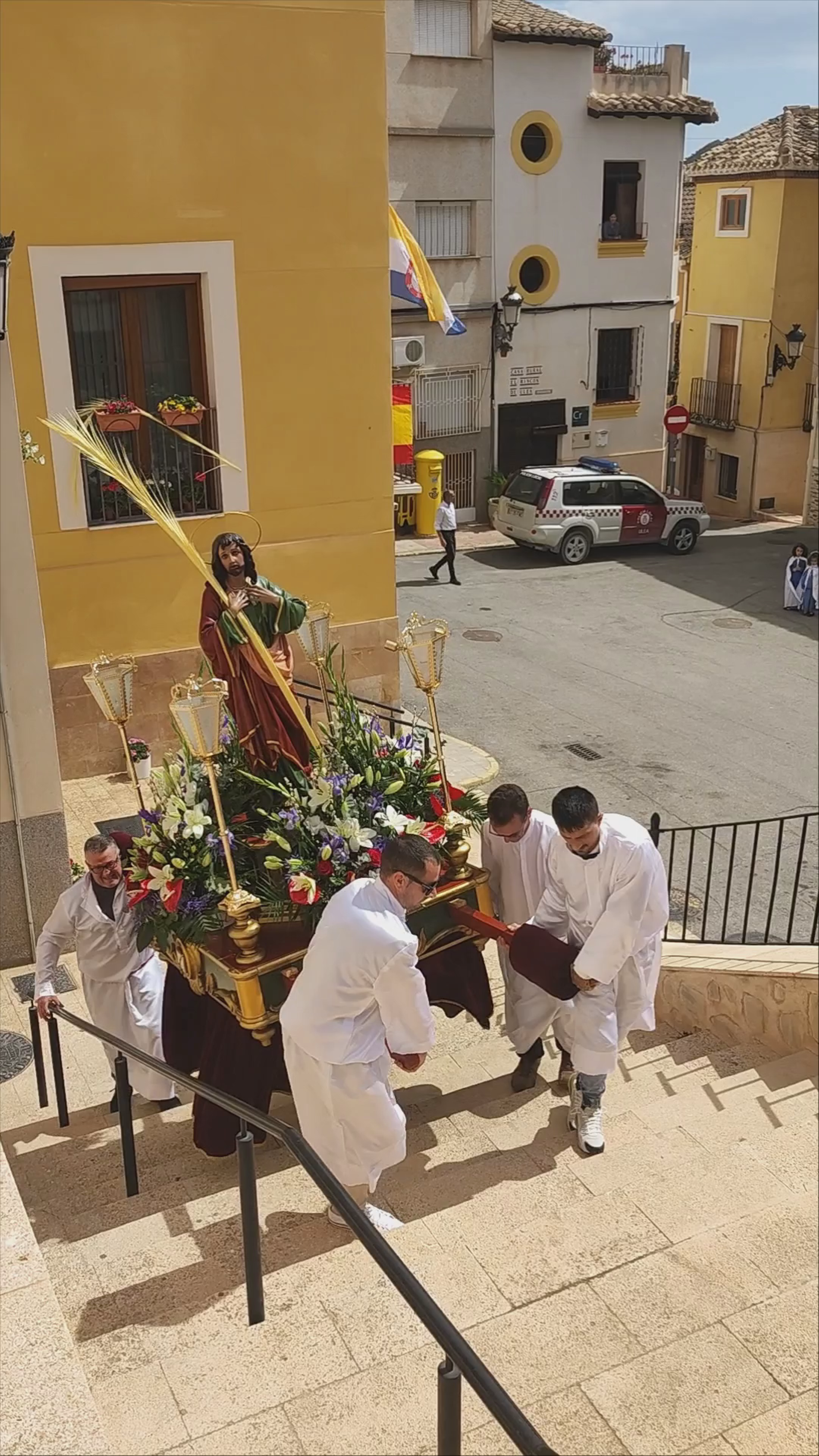Semana Santa Procession in Plaza Constitución, Ulea, Murcia