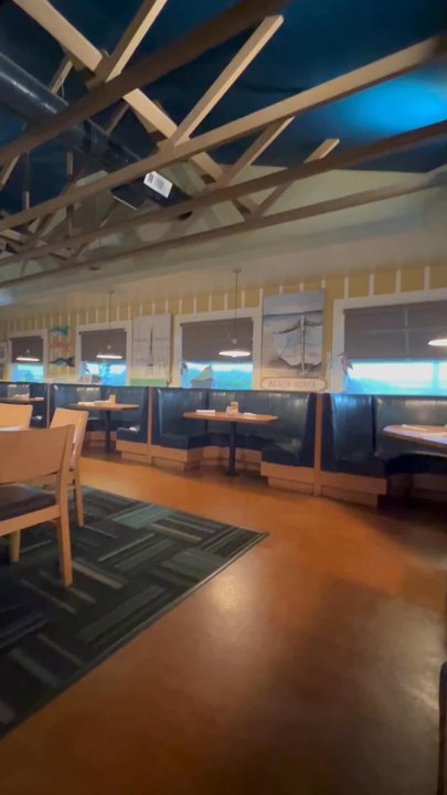 The Dunes Restaurant - Interior right after opening at 7:00 am - Seafood Near Me - Nags Head, North Carolina