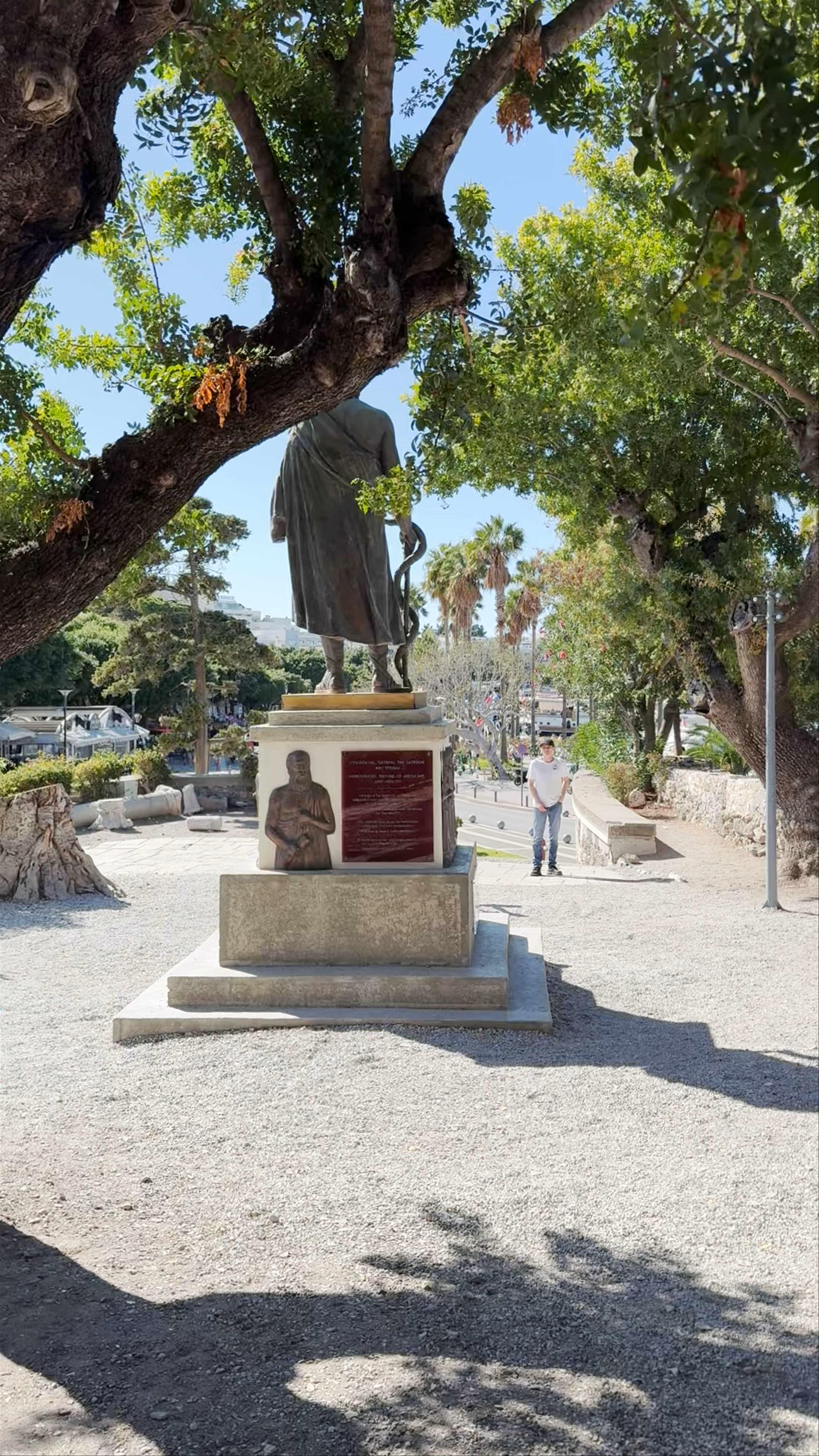 Statue of Hippocrates in Kos, Greece: A Historic Mediterranean Landmark