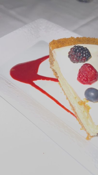 Cafe Central - Cheesecake with raspberry sorbet - Salad Near Me - El Paso, Texas