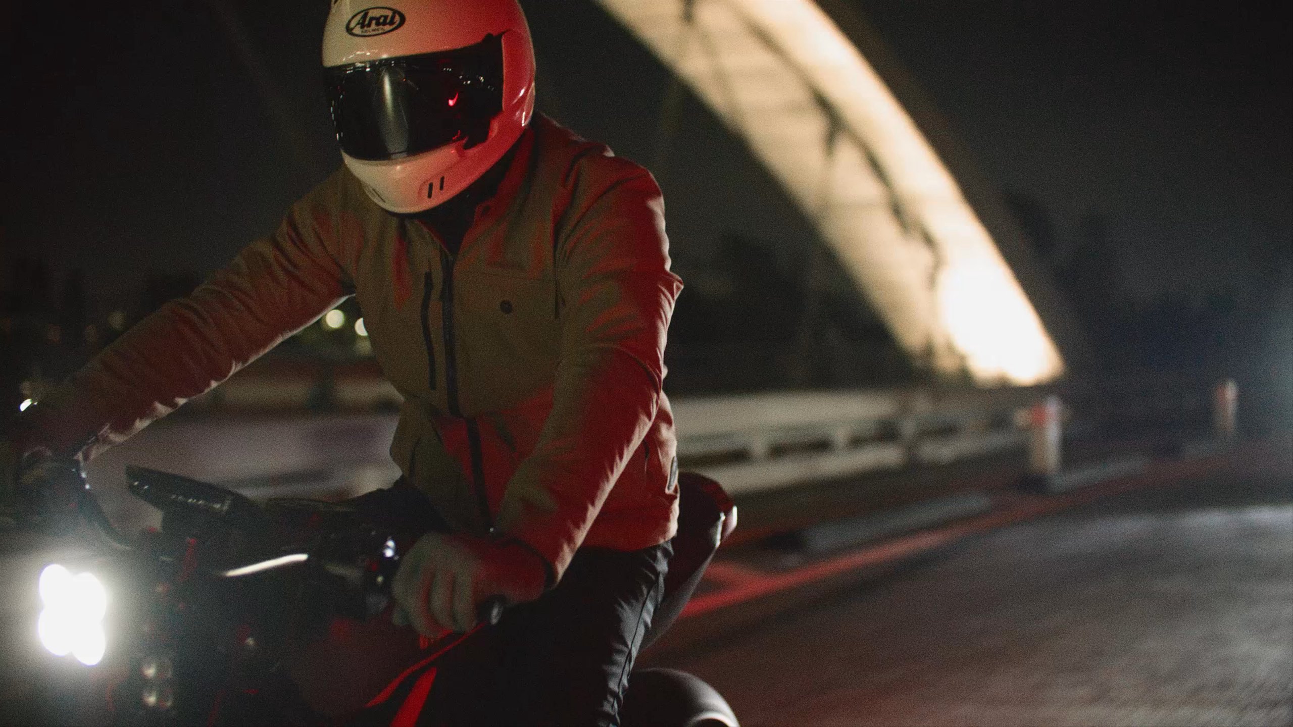 Night motorcycle ride in Los Angeles, CA