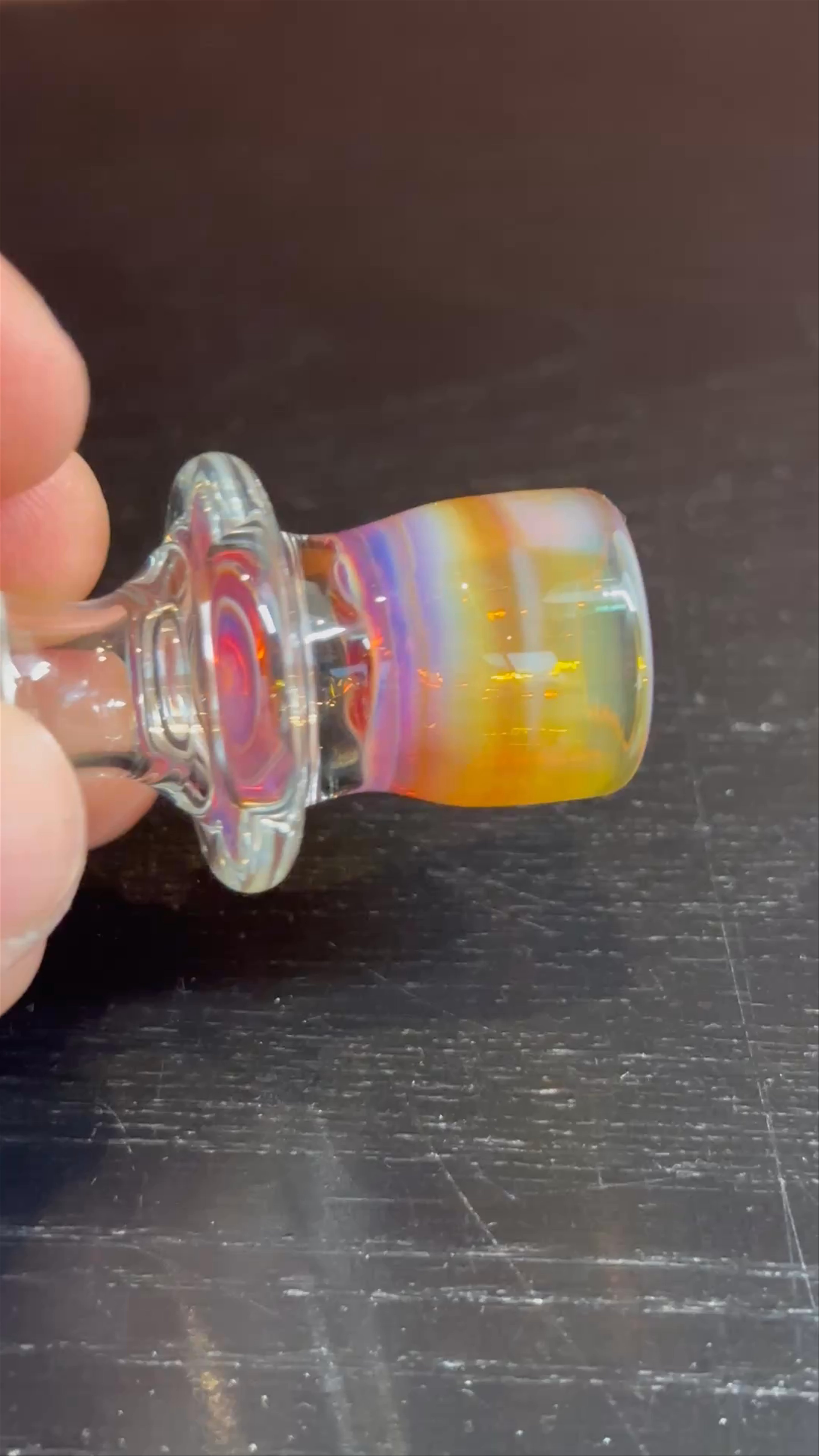 Preview pic of Ashme Amber Purple Ball Vape Diffuser Bowl
