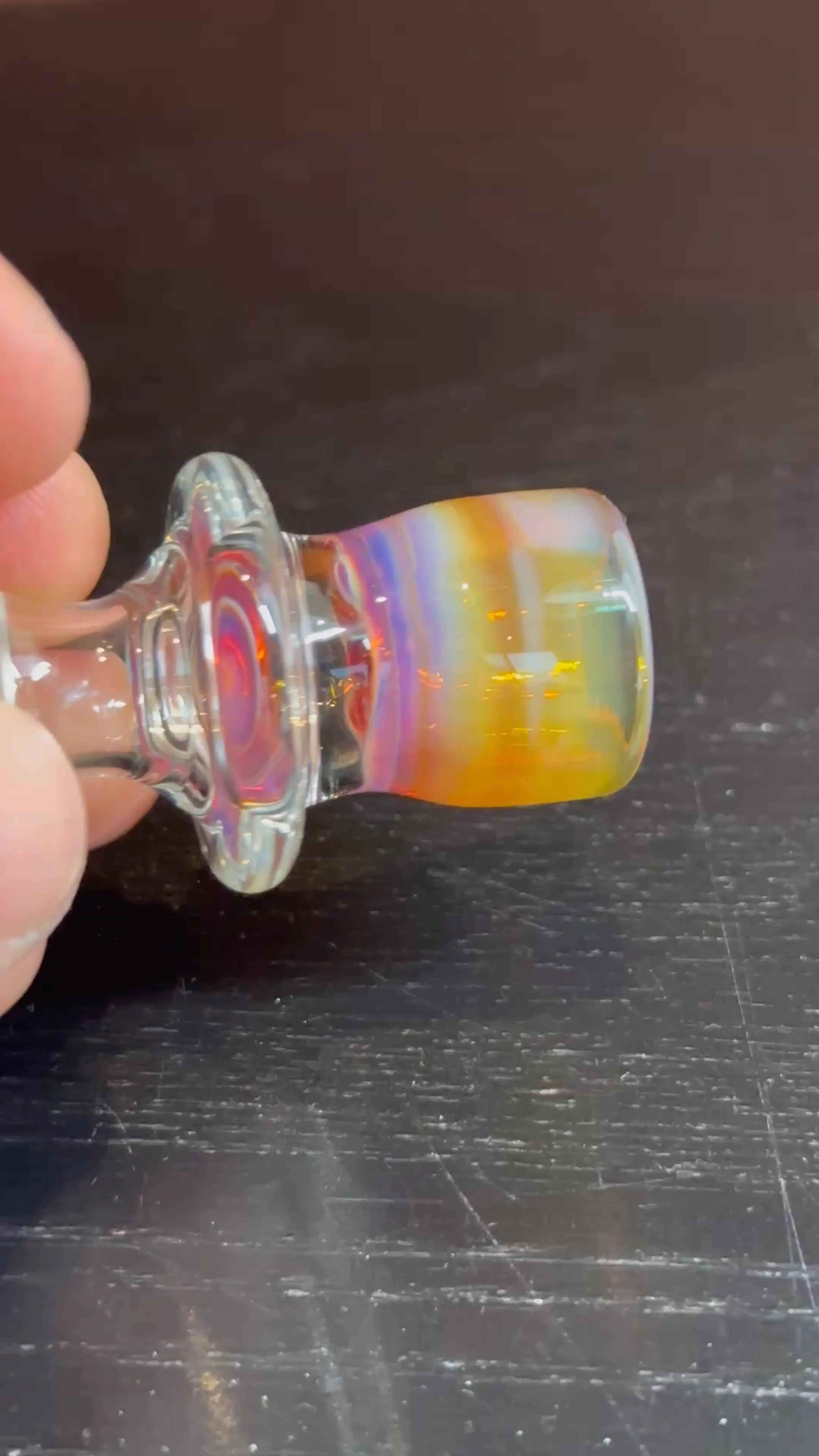 Preview pic of Ashme Amber Purple Ball Vape Diffuser Bowl