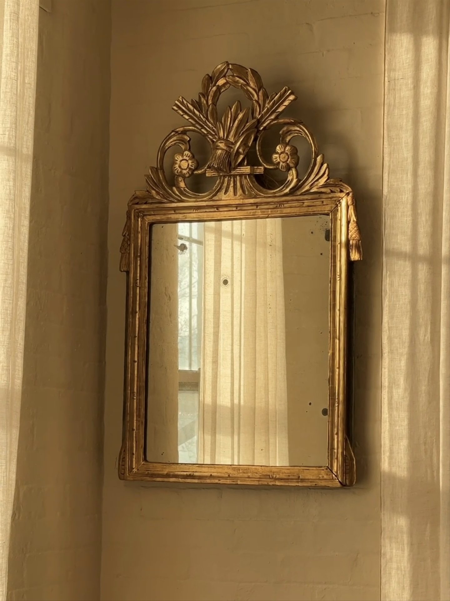 Antique French Gilt Mirror