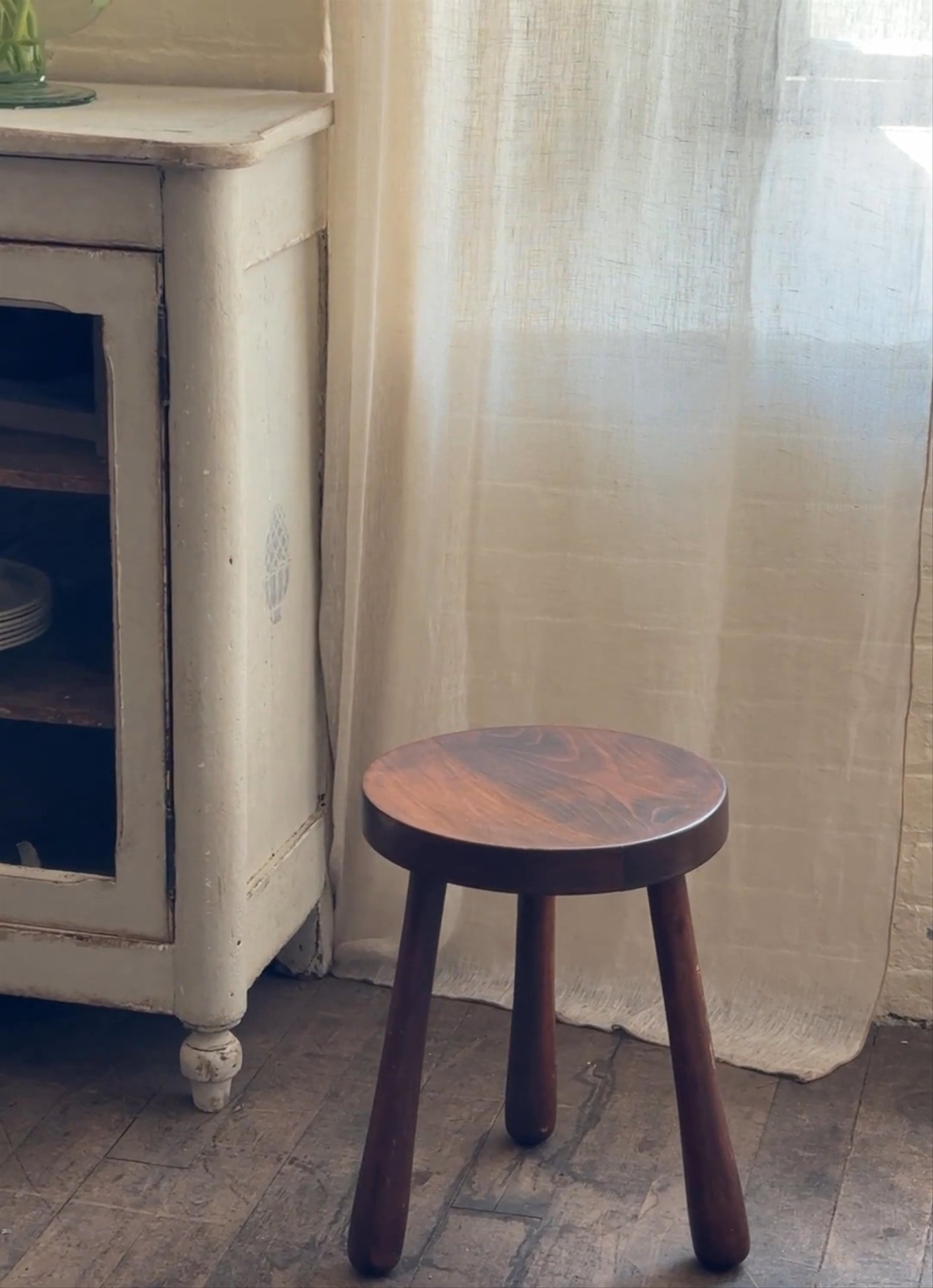 Oak Tripod Stool