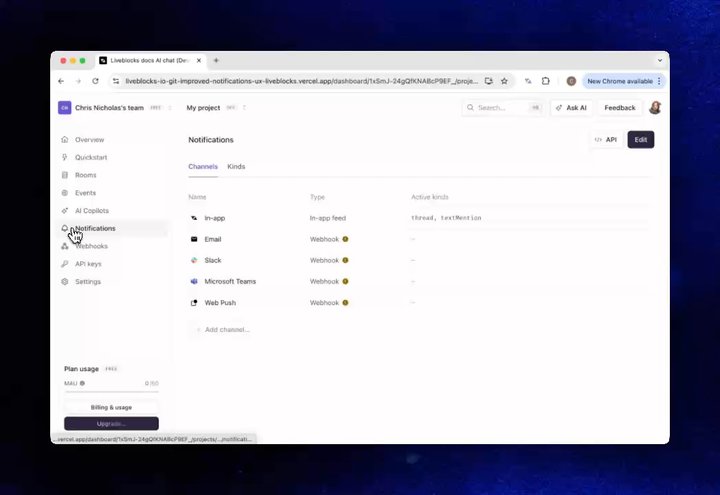 Setting up notification batching in the dashboard