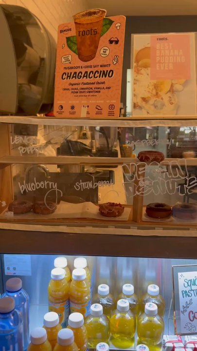 Roots Cafe - Vegan donuts and the best banana pudding ever! - Cafes Near Me - Cerritos, California