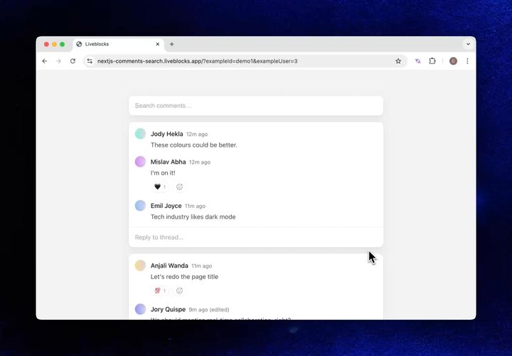 Comments search blog