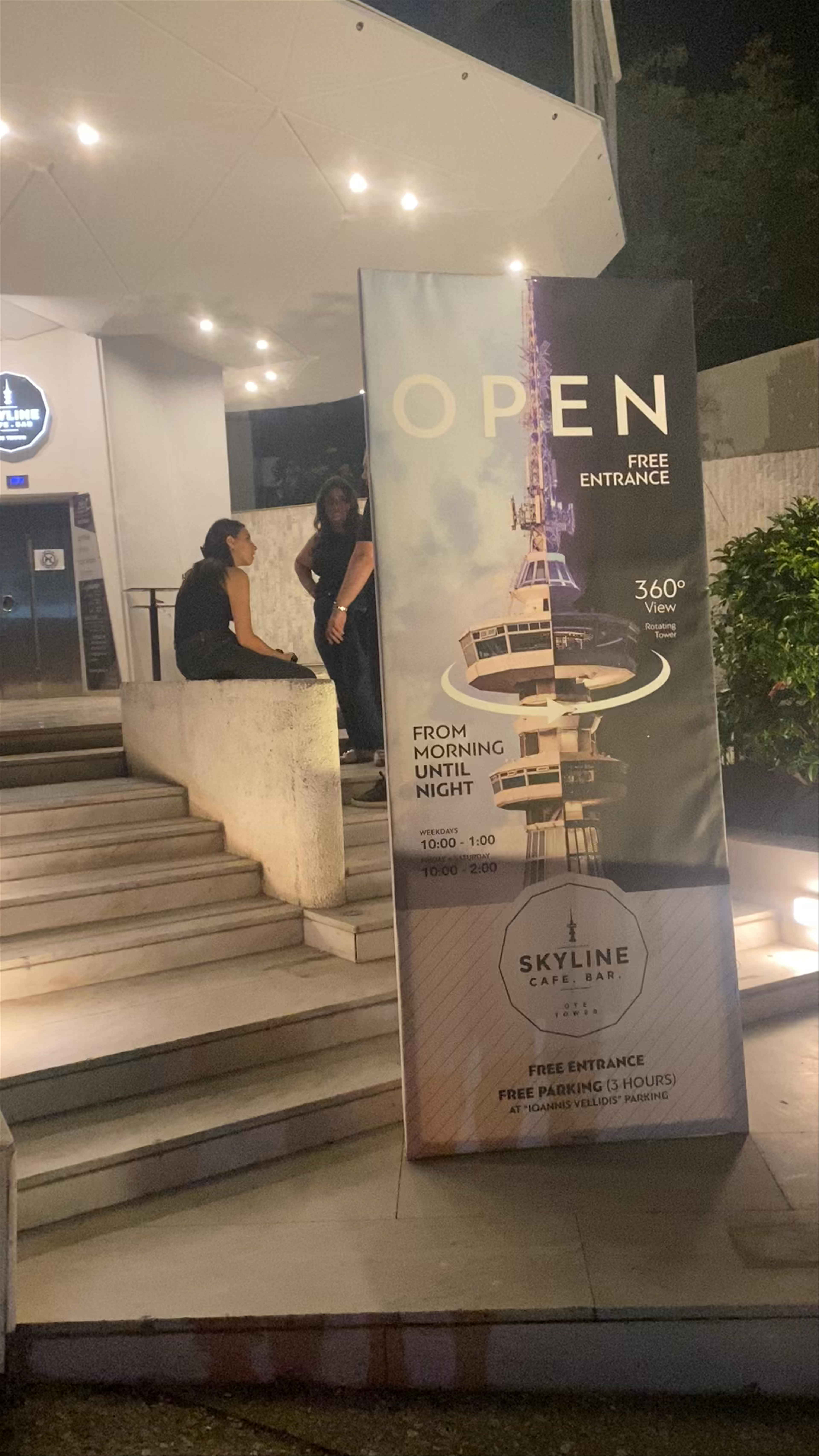 Night Vibes at OTE Tower Skyline Bar, Thessaloniki