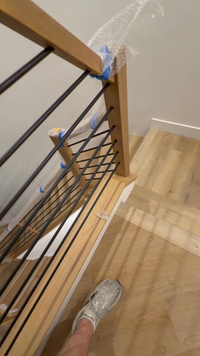 Universal Construction - This is the railing he installed right after I removed the bubble wrap. My daughter recently pulled out another rung. - General Contractors Near Me - Escondido, California