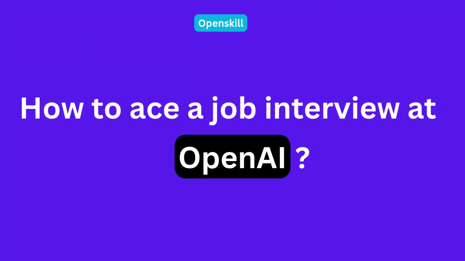 Openskill introduction video