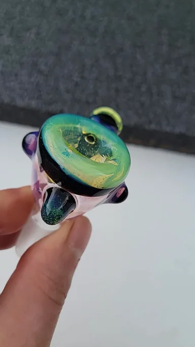 Preview pic of Bubble hash slide #28 14mm slyme, galaxy,  star gazer
