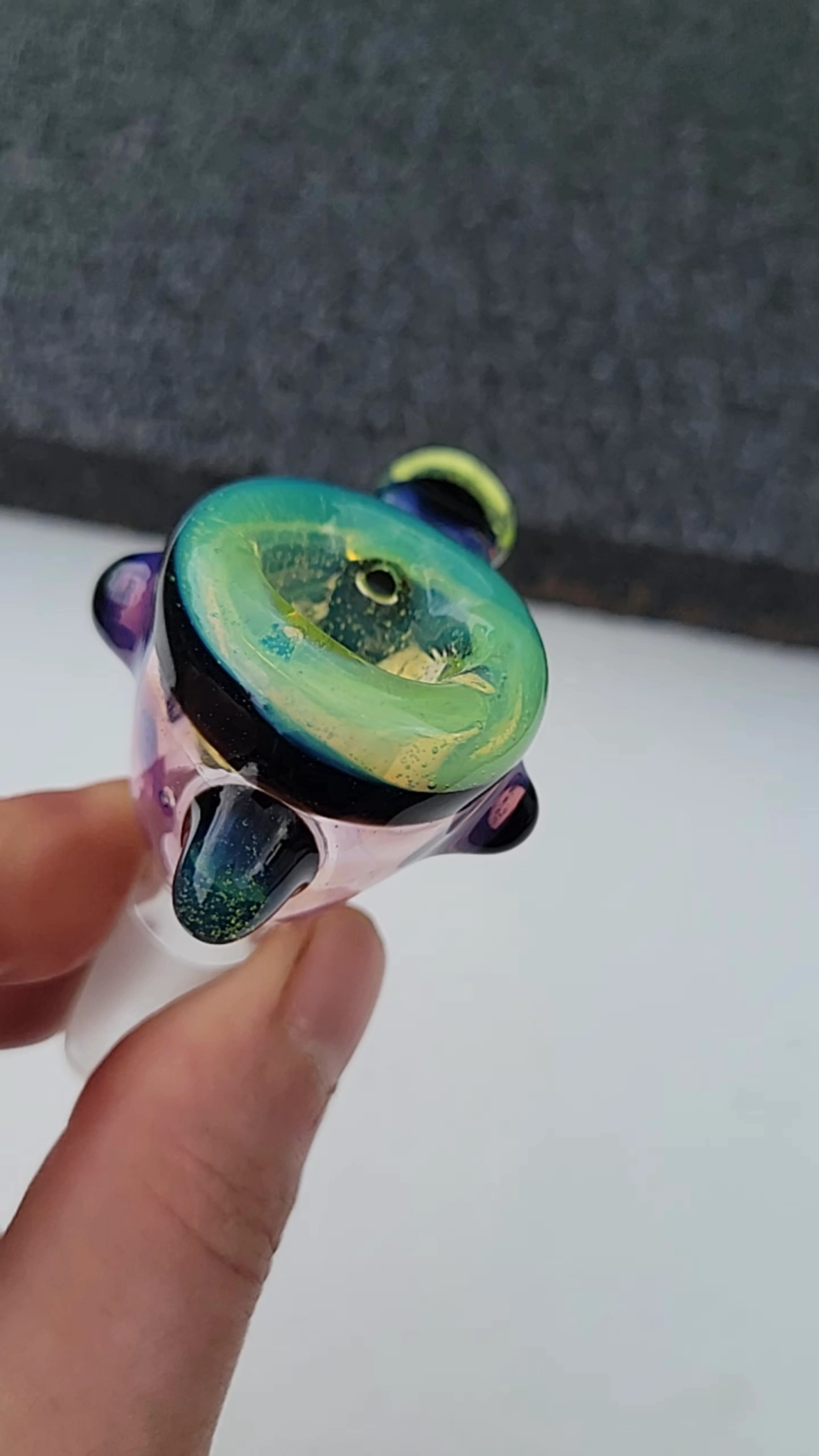 Preview pic of Bubble hash slide #28 14mm slyme, galaxy,  star gazer