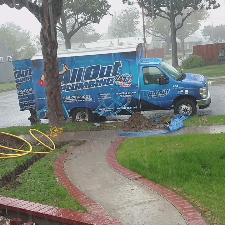 All Out Plumbing - Going above and beyond the call of duty...IN THE RAIN!!! - Plumbing Near Me