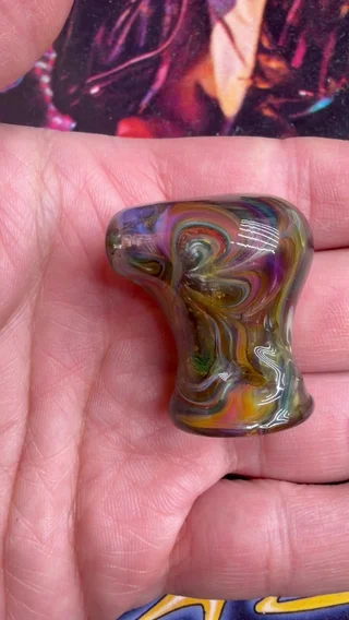 Preview pic of Rainbow obsidian duckbill mouthpiece for puffco proxy core
