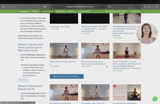 Nutzung des Online-Yogalehrer-Ausbildungsportals