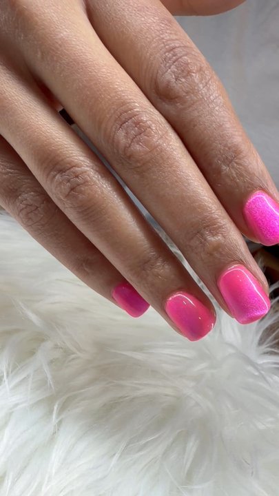 Heights Nail Spa - Cat-Eye style (gel) over dip-powder base. Artist: Heidi - Nail Salons Near Me - Houston, Texas