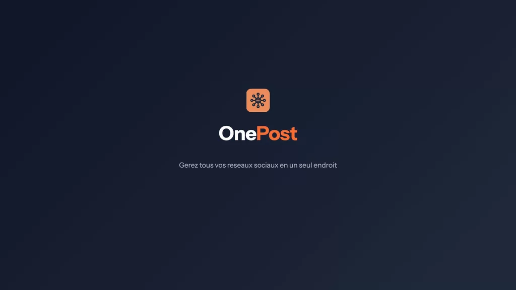 Aperçu de la démonstration OnePost