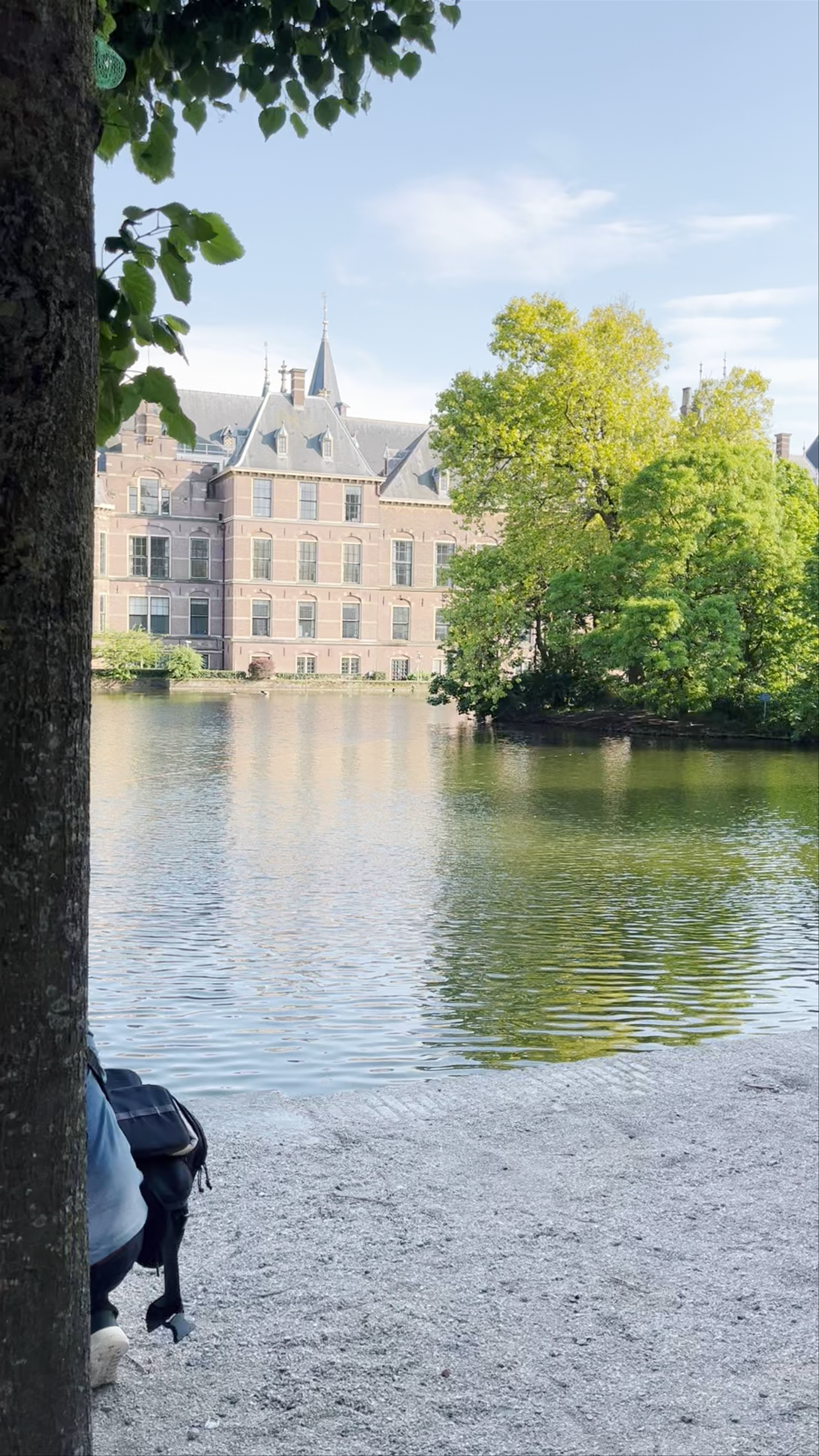 Tranquil Views of Hofvijver in The Hague, Netherlands