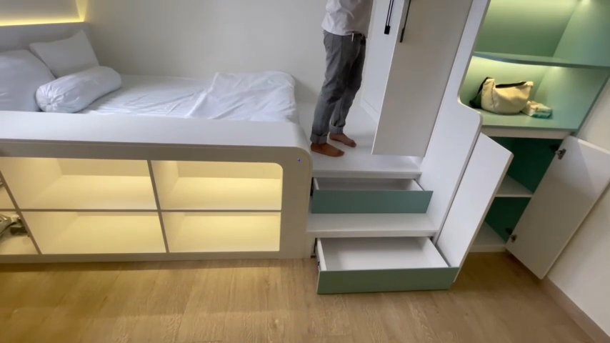 Hệ giường tủ bàn kết hợp 2