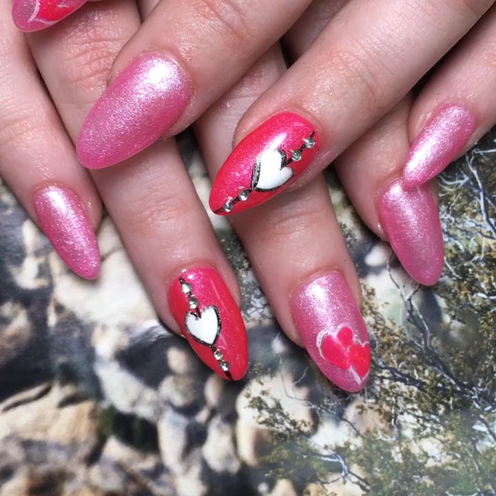 Diva Nails & Spa - Pink nails for Valentines - Nail Salons Near Me - Arlington, Washington