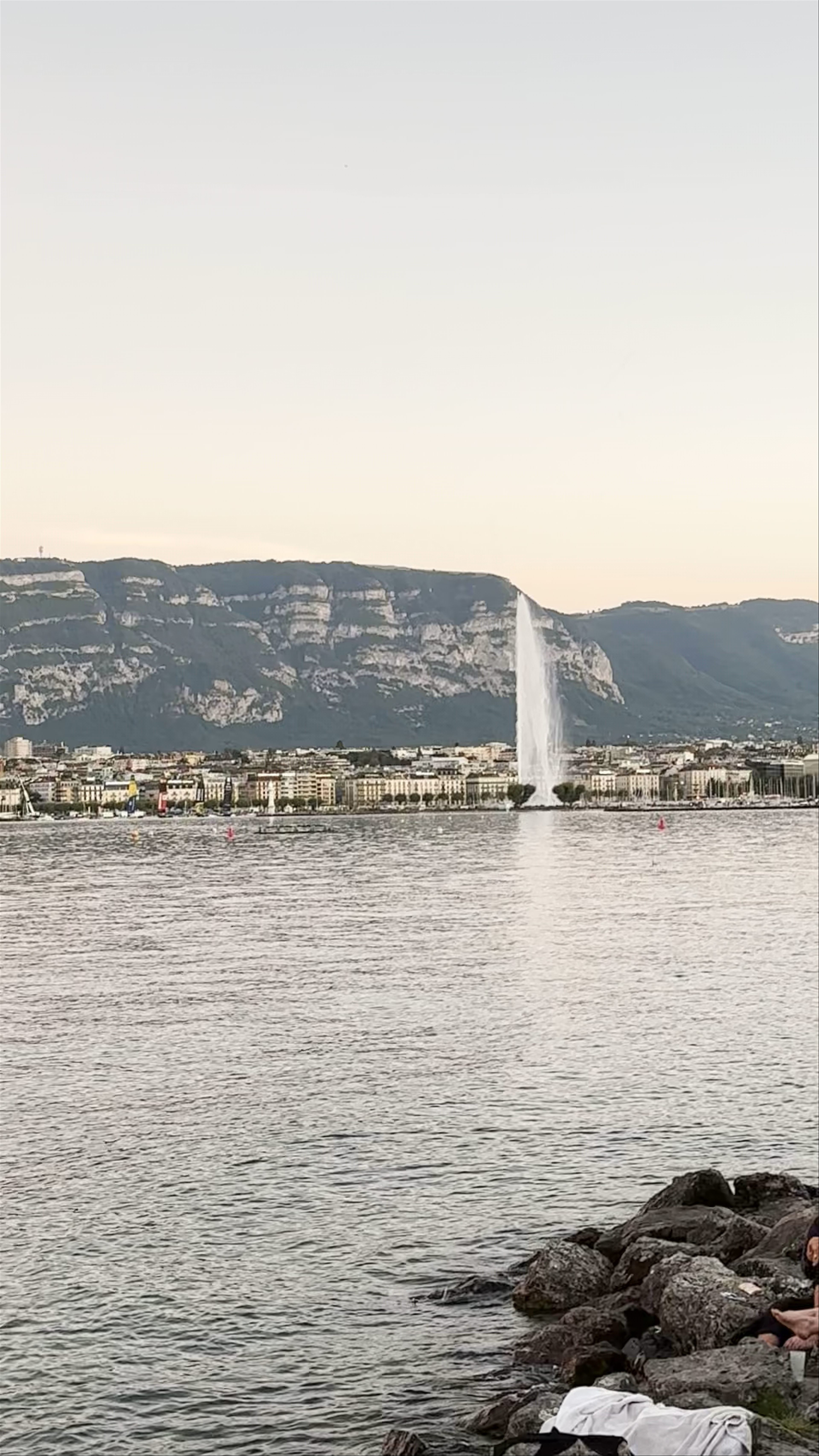 Sunset Serenity at Petite Plage, La Perle du Lac, Geneva