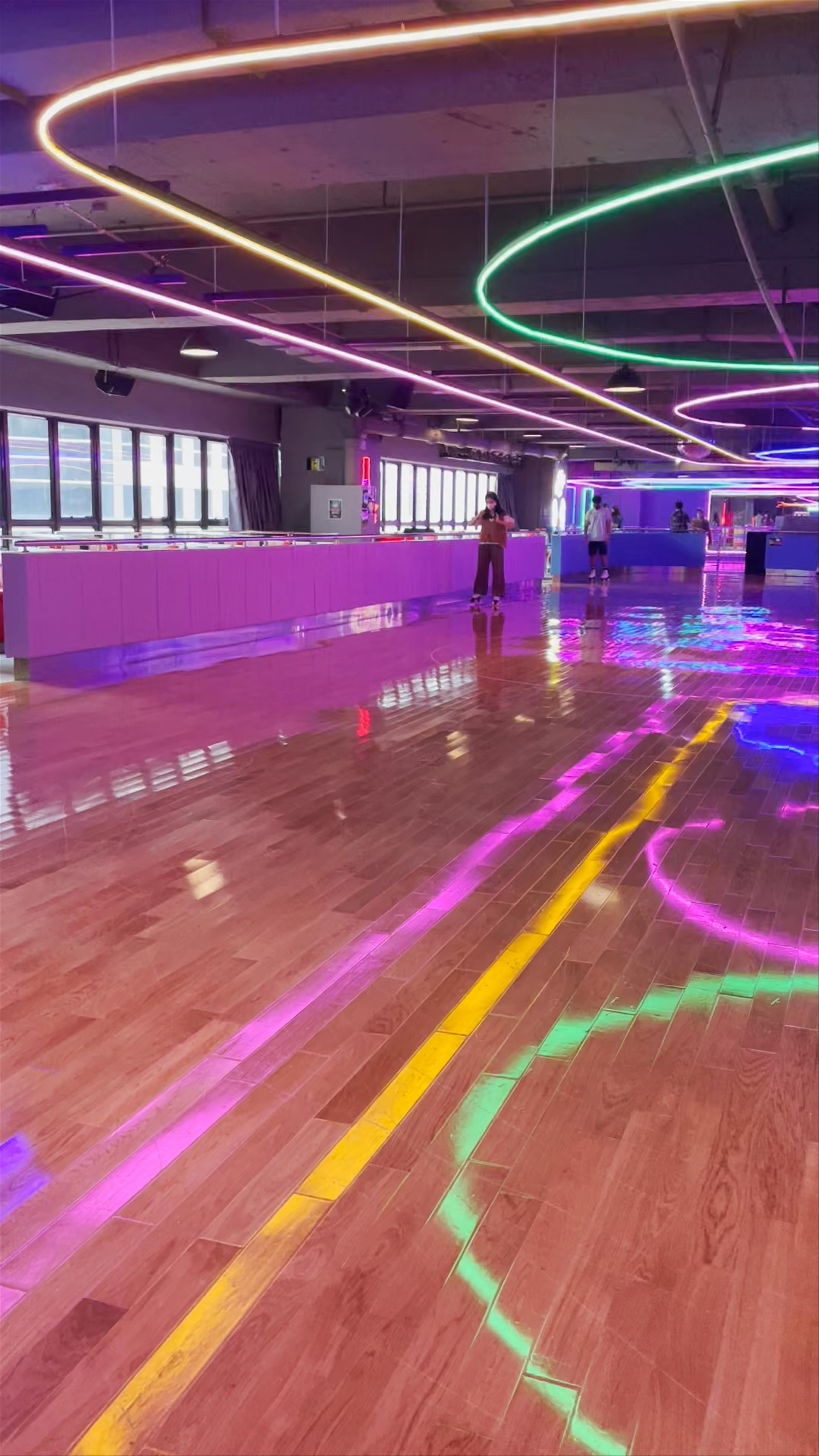 Neon Glow Roller Skating in Quarry Bay, Hong Kong