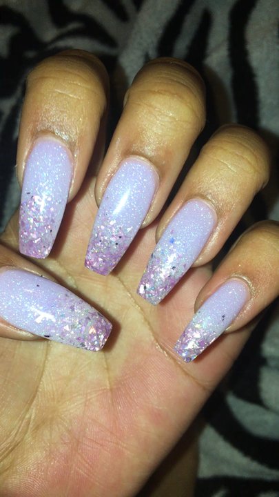Mac Arthur Nails - Fresh set by Andy he's the best ! Ombré glitter nails . - Nail Salons Near Me - Oakland, California