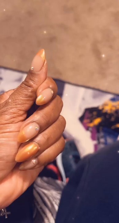 Special Nails Salon - Last month, gold chrome French tips - Nail Salons Near Me - Germantown, Tennessee
