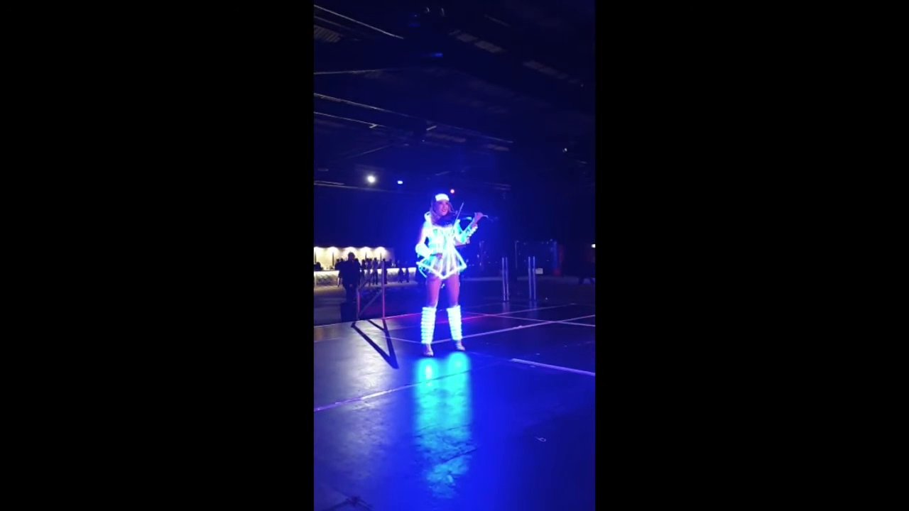Electric Violinist With LED Lights For Corporate Events & Weddings - video