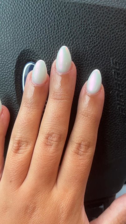 Nails By Kieu Pham - Got Milky Way with chrome - Nail Technicians Near Me - Baltimore, Maryland