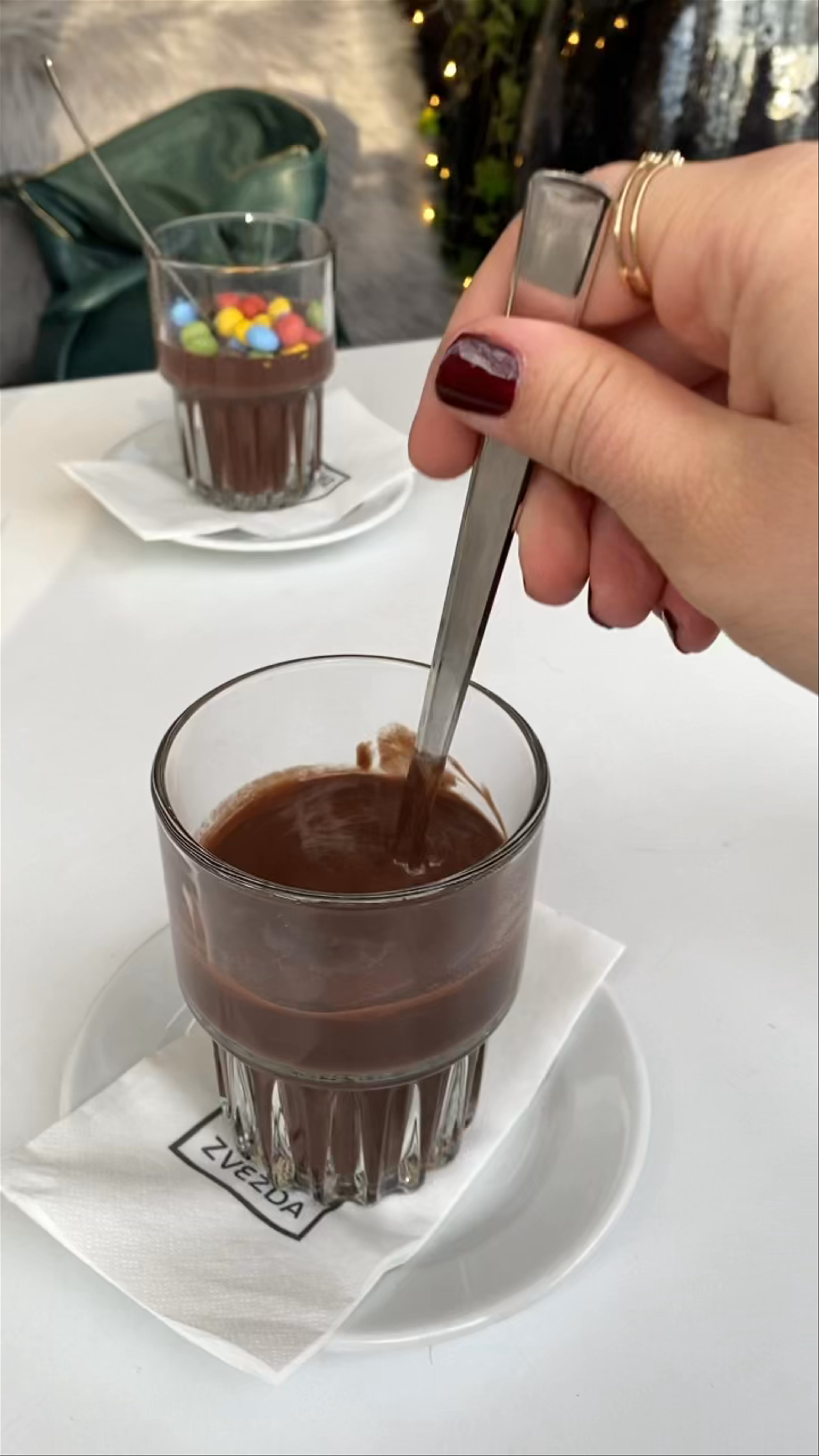 Indulgent Hot Chocolate Moment at Kavarna Zvezda, Ljubljana