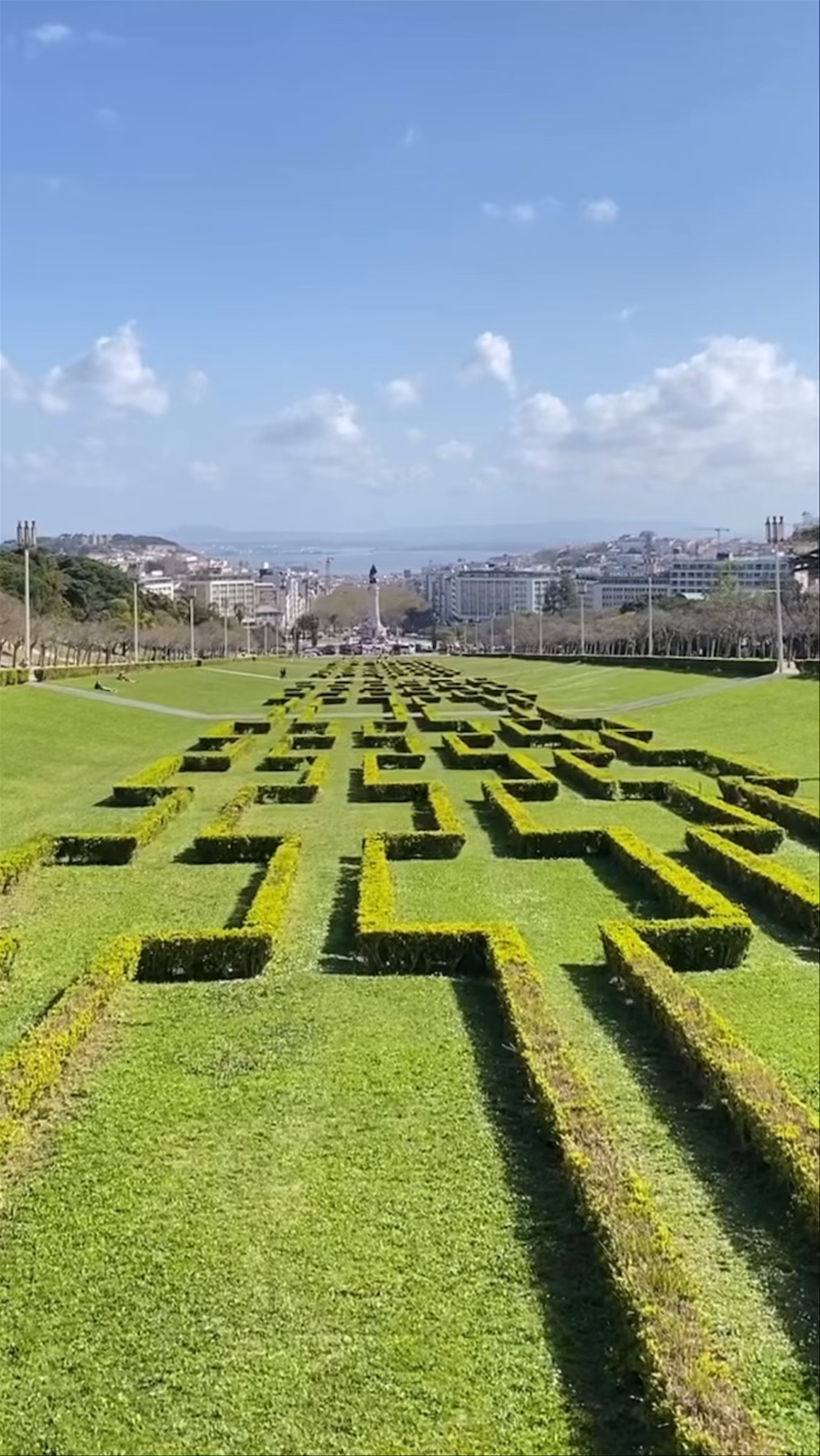 Serene Vista of Parque Eduardo VII in Lisbon, Portugal