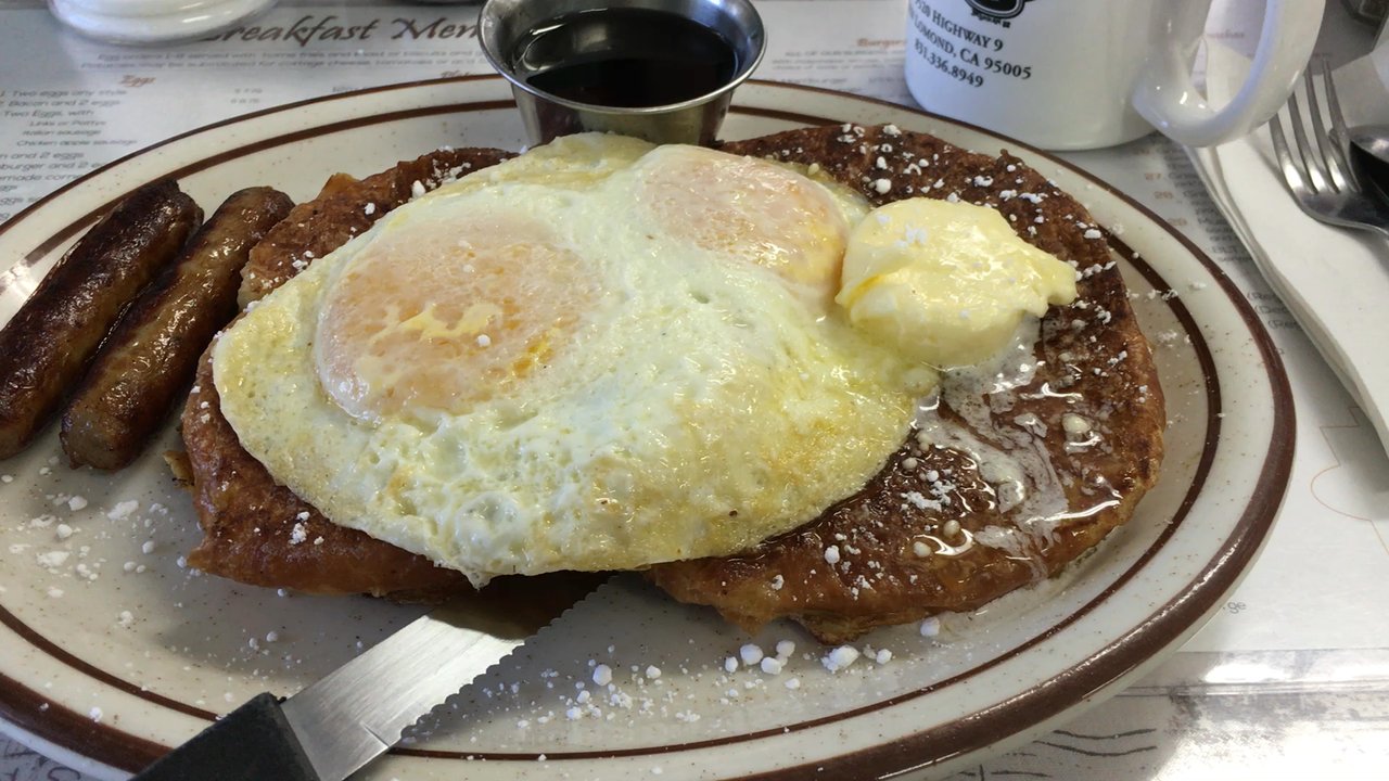 Spanky's - The butter river that was floating down the side of my croissant French toast sandwich - Breakfast & Brunch Near Me - Ben Lomond, California