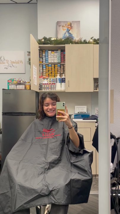 Michael Z Salon - Before with my two tone hair and choppy haircut - Hair Salons Near Me - Sacramento, California