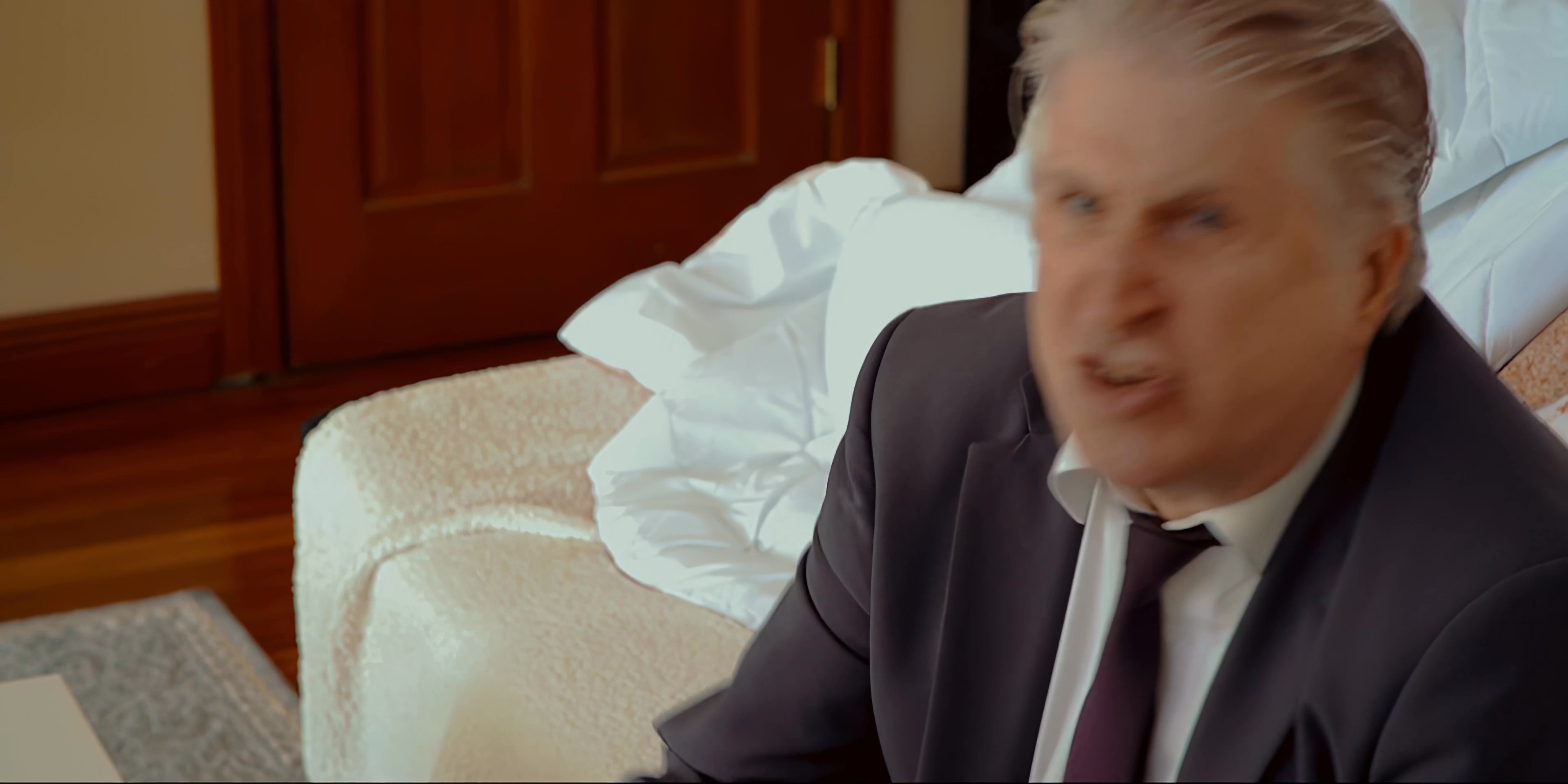 Two men engage in an intense and confrontational verbal argument within a residential setting. The exchange involves heated dialogue and visible frustration between the two participants.