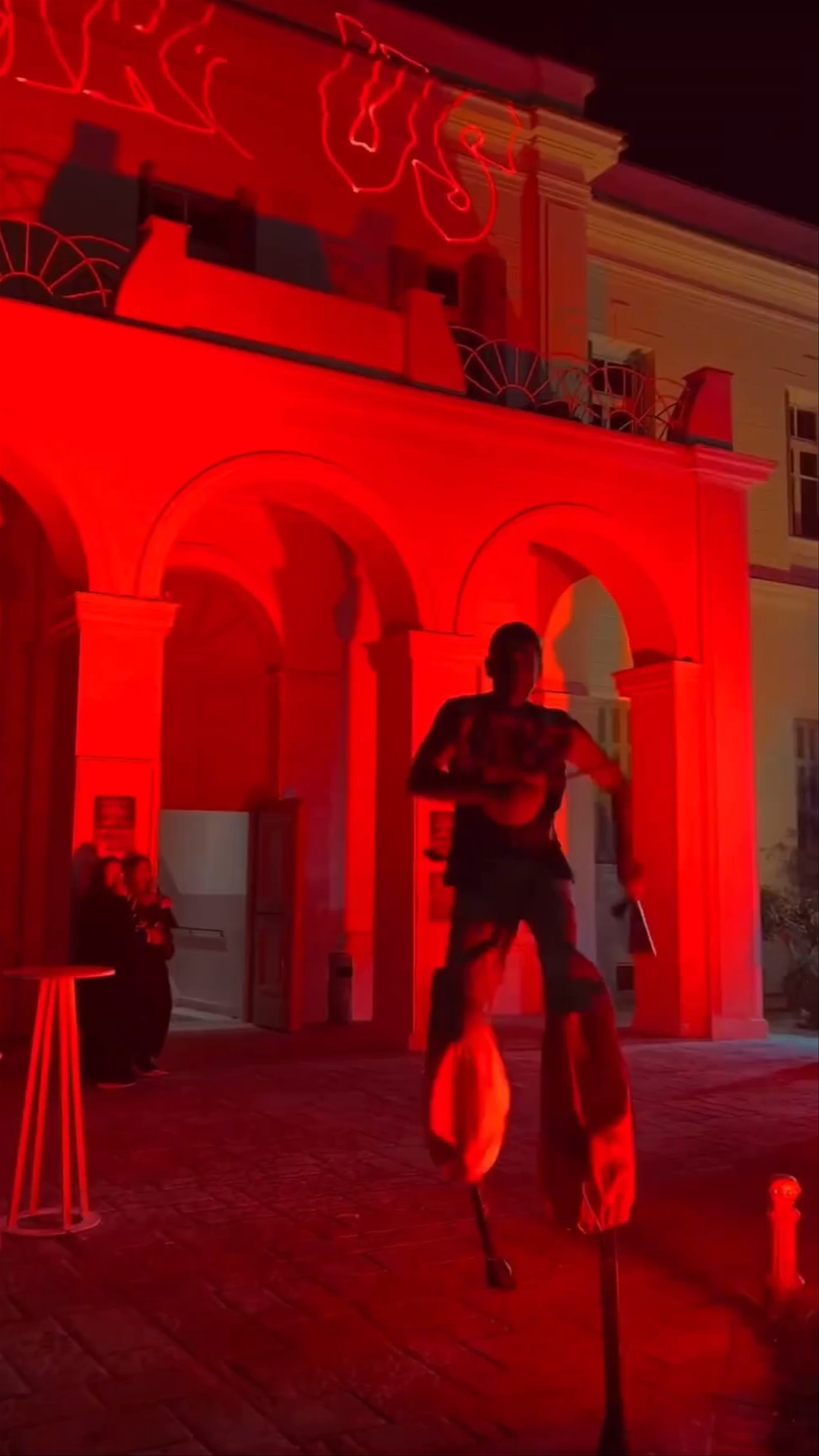 Vibrant Night Performance at Royal Patras, Greece