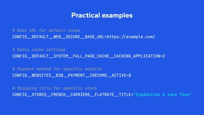 Use environment variables for configuration in Magento