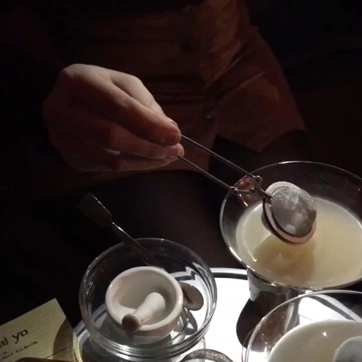ABQ London - '505' the smoking cocktail, made using dry ice and served in a martini glass - Cocktail Bars Near Me - London, XGL
