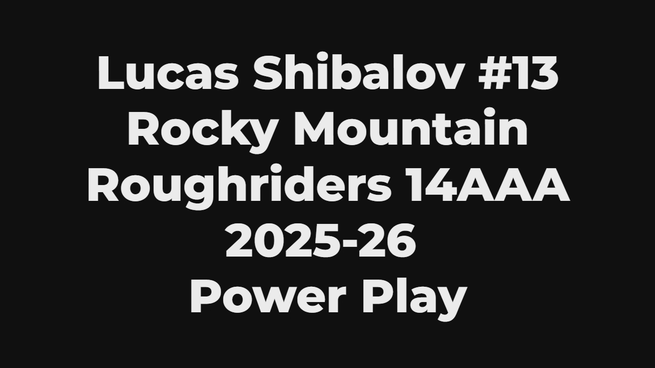 #13 Lucas Shibalov's Top Power Plays 2025-26