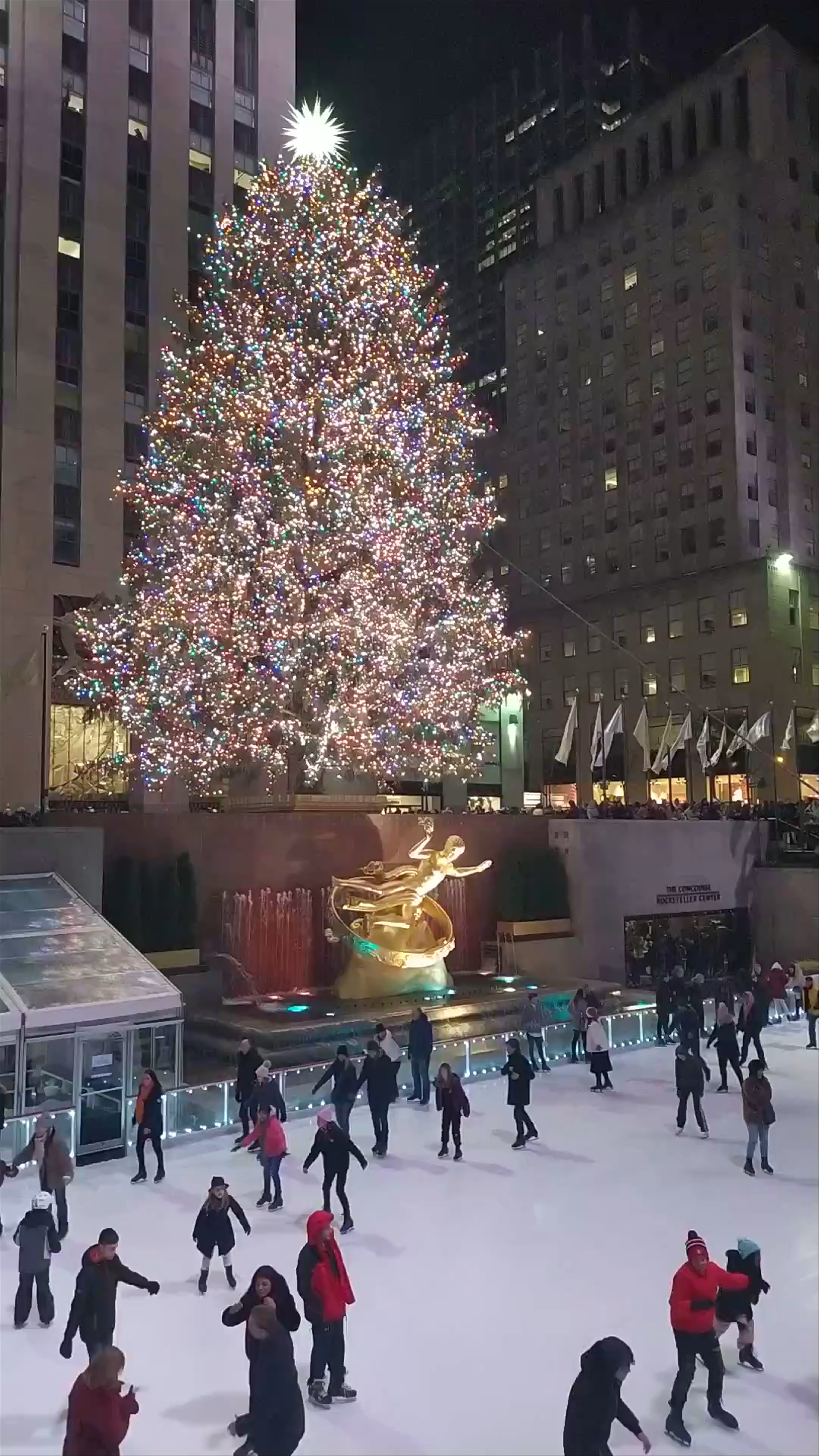 Rockefeller Center Ice Skating Under the Iconic Christmas Tree