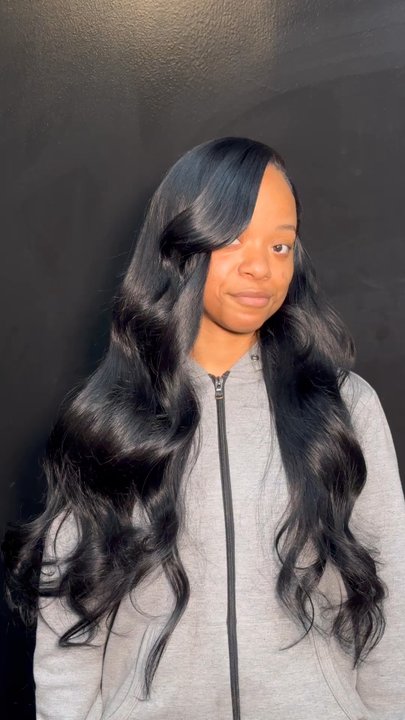 B’Krowned - I got a deep side part with long layers. Bundles are 22,24,26 in. - Makeup Artists Near Me - The Bronx, New York