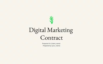 Preview of Digital Marketing Contract Template