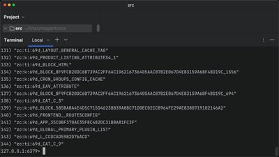 List Magento cache keys in Redis CLI