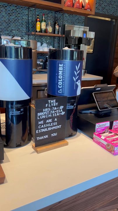 The Fly-By - Checking out the local favorite manresa served products at check-out - Cafes Near Me - Mountain View, California