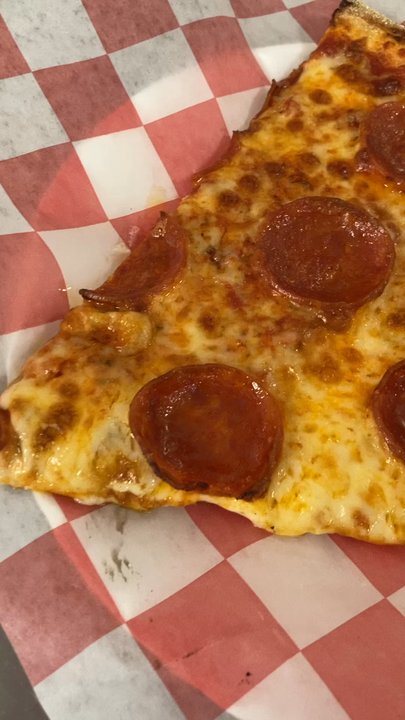 Derosier's - A slice a Pepperoni pizza - Pizza Near Me - Freeport, Maine