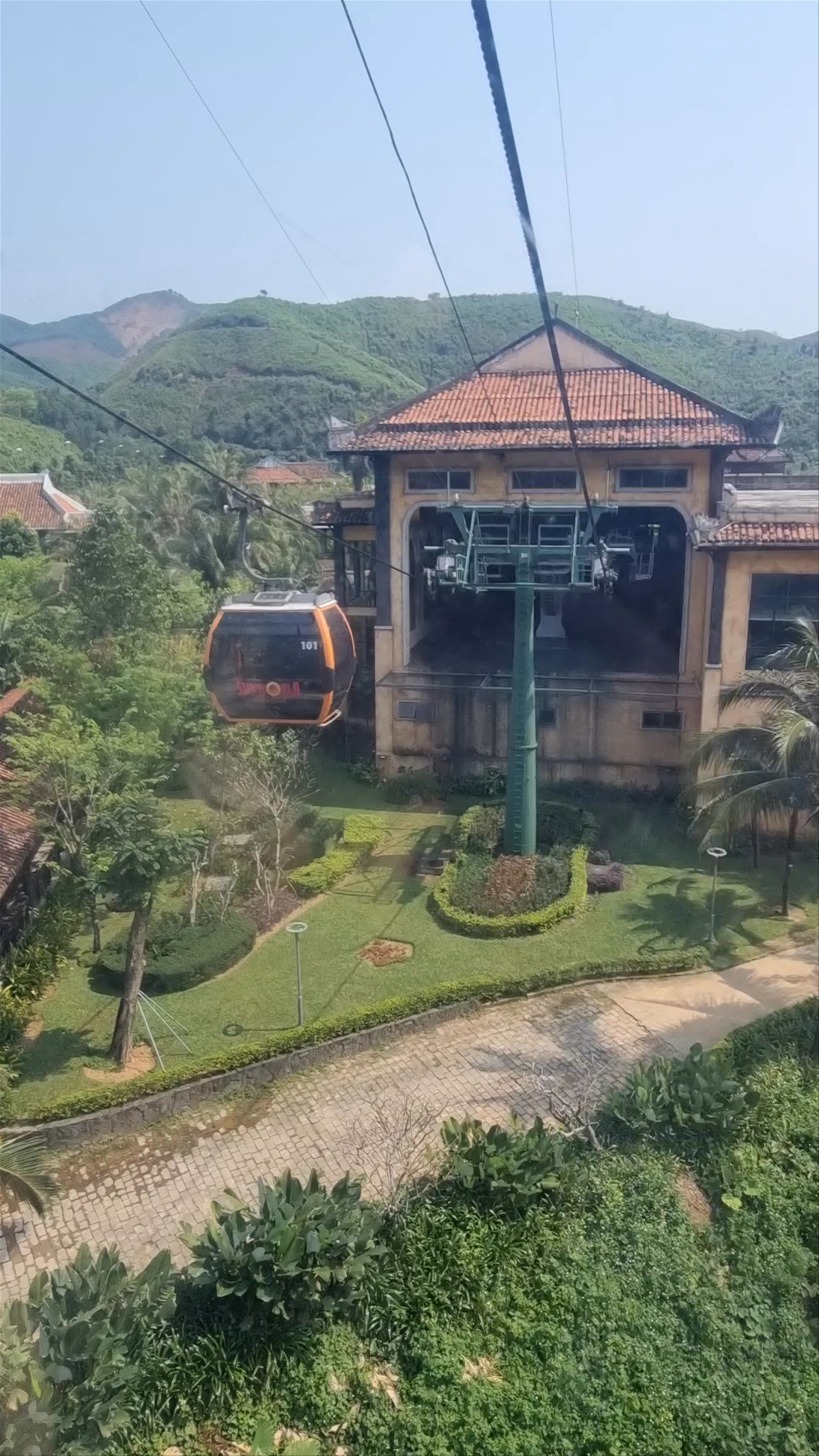 Scenic Cable Car Ride at Bana Hills Cable Station, Da Nang